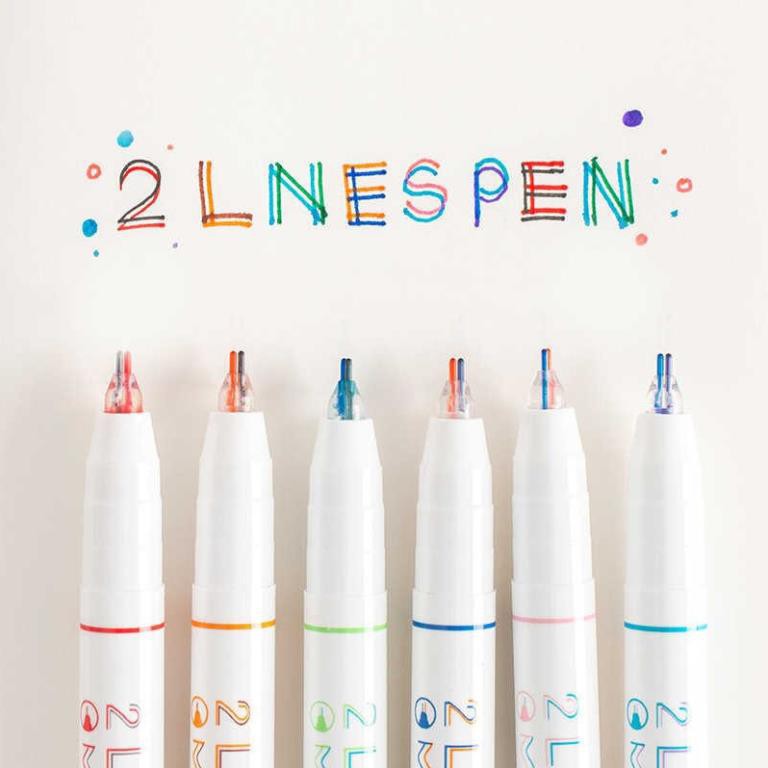 Bút artline bút dạ quang bút line hai ngòi - 2 lines Pen đủ màu trang trí Bullet Journal