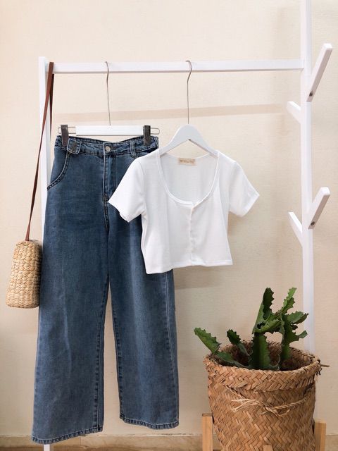 Áo Croptop Nút Gài Body Tôn Dáng Tuyết's House | BigBuy360 - bigbuy360.vn