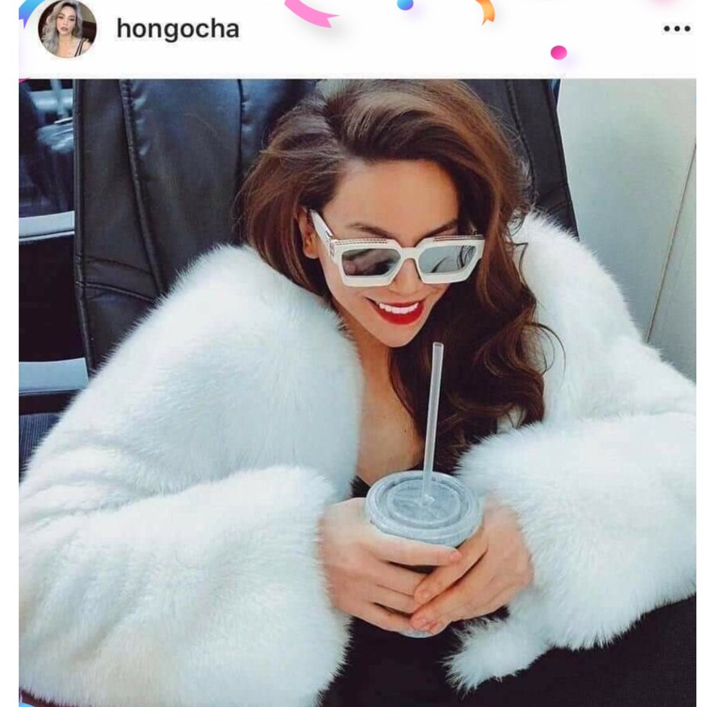 Mắt kính vuông nam nữ Hàn Quốc tròng phân cực chống UV400