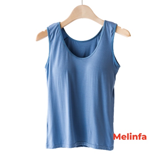 Áo ba lỗ nữ có đệm ngực nâng đỡ vải Viscose (gỗ tự nhiên) mềm mại thoáng mát tự nhiên 100% mã VAA0094