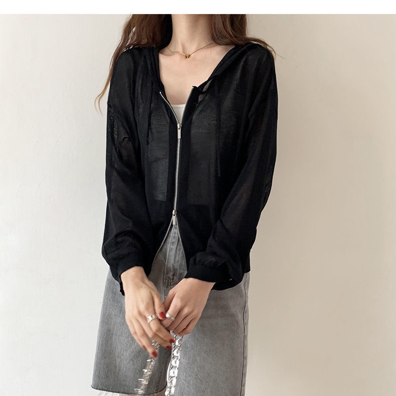 [LININ] Áo Khoác Cardigan Dáng Rộng Mỏng Chống Nắng Chống Tia Cực Tím Có Dây Kéo Đôi Kích Thước Lớn Phong Cách Mới Mùa Hè Cho Nữ