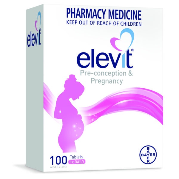 [Elevit bầu Úc] Vitamin tổng hợp Elevit pregnance multivitamin 100 viên dành cho bà bầu trước, trong và sau khi sinh Úc