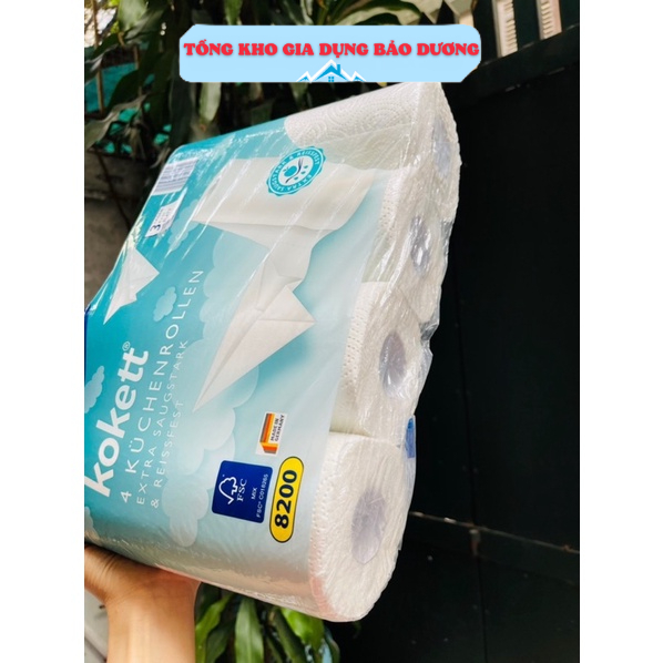Set 4 cuộn giấy đa năng nhà bếp KoKett nội địa Đức