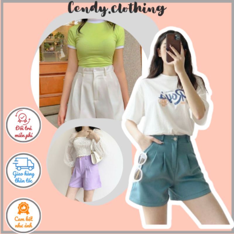 [Hàng Cao Cấp Loại 1] Quần Short Nữ Cạp Cao Cendy Clothing - CD064