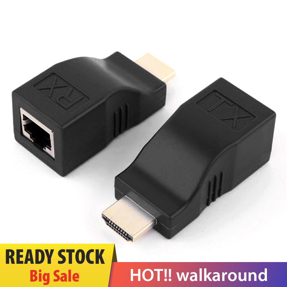 Bộ 2 Đầu Nối Dài Mạng Lan Rj45 4k Hdmi 30m Cat5E Cat6