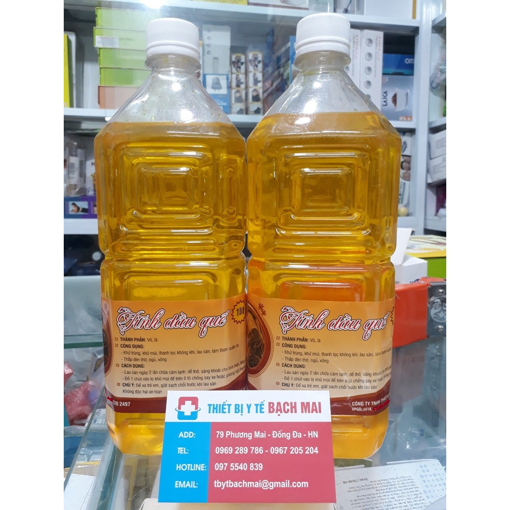 Tinh dầu quế 1000ml lau sàn - đuổi muỗi côn trùng - đốt đèn 100% thiên nhiên