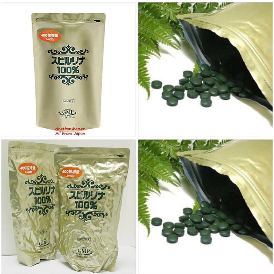 110 Tảo Xoắn Spirulina Nhật Bản Hộp 2200 Viên