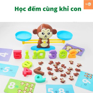Bộ đồ chơi khỉ con đếm số dạy bé làm toán