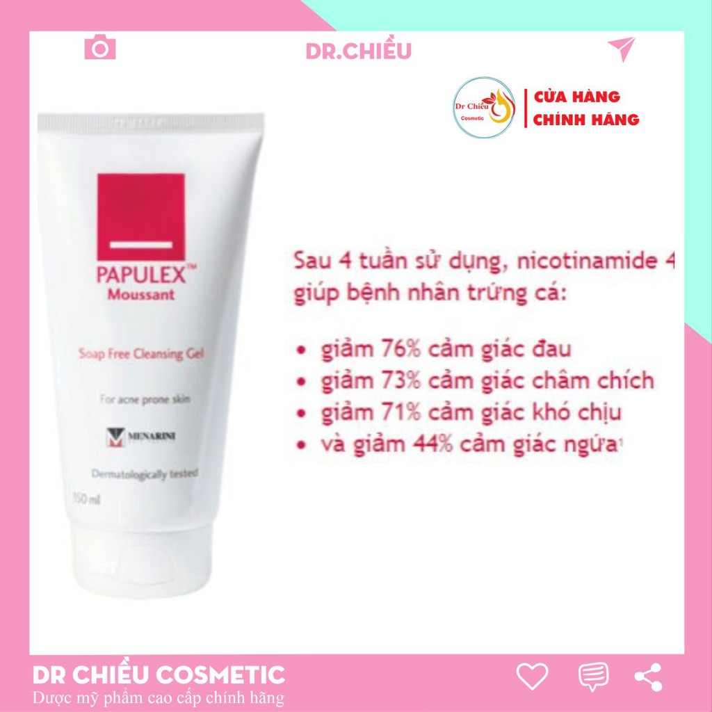 [CHÍNH HÃNG] Sữa rửa mặt ngăn dầu giảm mụn PAPULEX MOUSSANT GEL 150ml