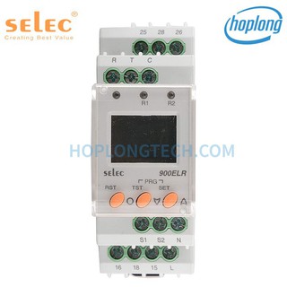 900ELR-2-230V Rơ le bảo vệ Selec dùng cho mạng  3 pha 4 dây và 1 pha 2 dây