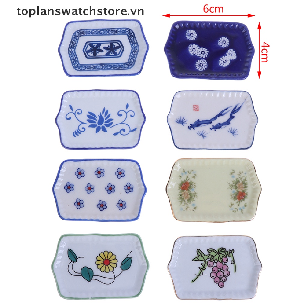 Đĩa Sứ Mini 6 * 4CM Trang Trí Nhà Búp Bê