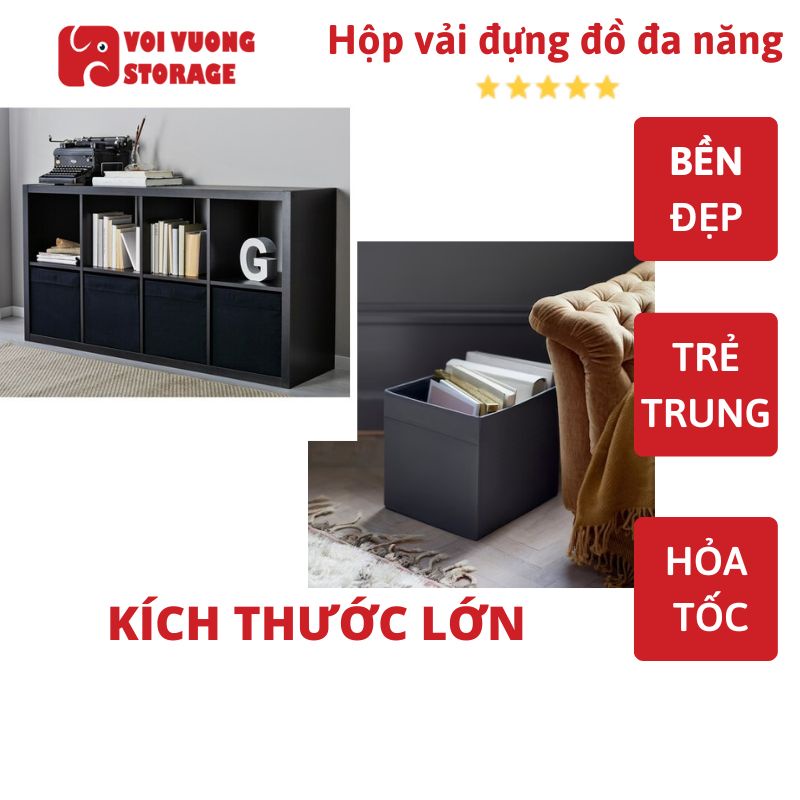 [Hộp To] Hộp Vải Đựng Đồ Đa Năng Drona Thương Hiệu Voivuong