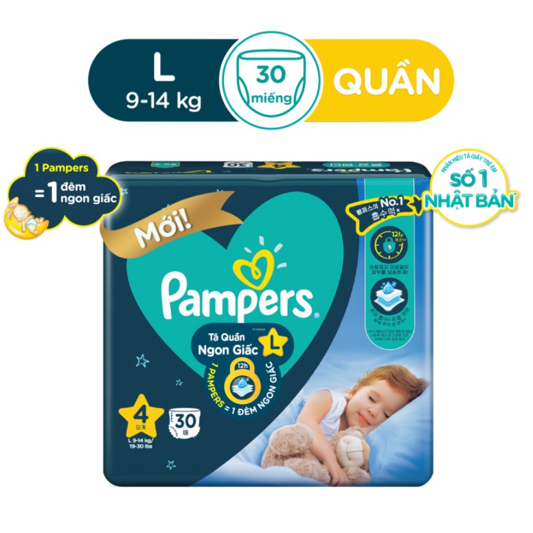 Tã Quần Ngon Giấc Pampers L30/XL26/XXL22