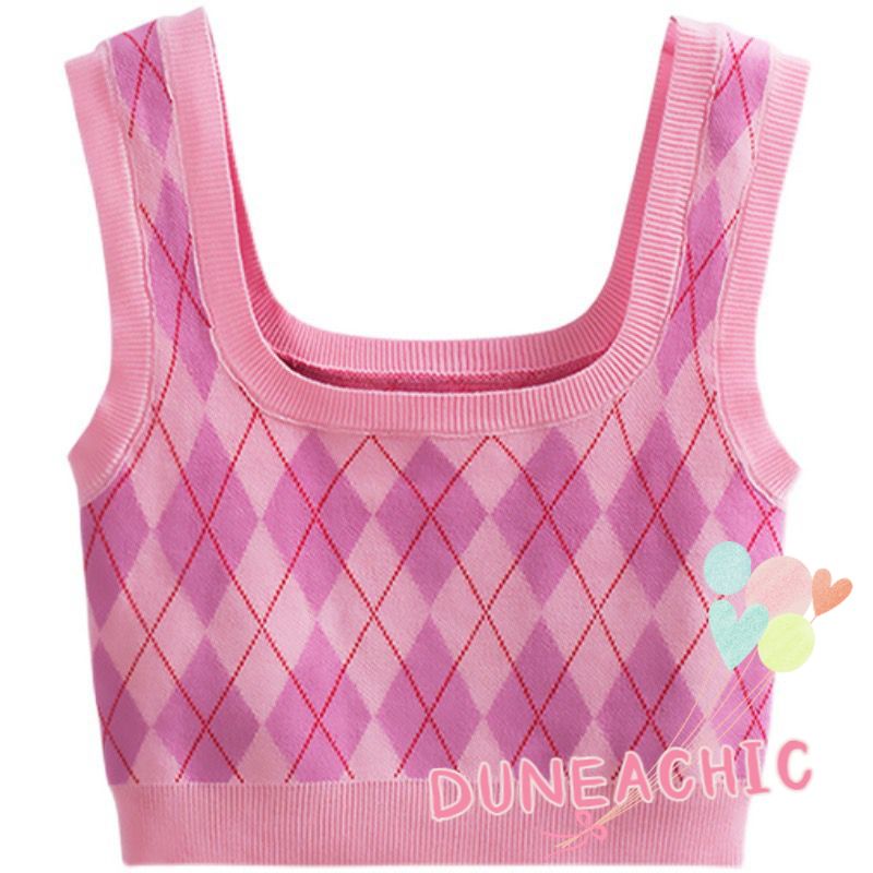 DUNEA Áo Dệt Kim Hai Dây Thời Trang Dành Cho Nữ