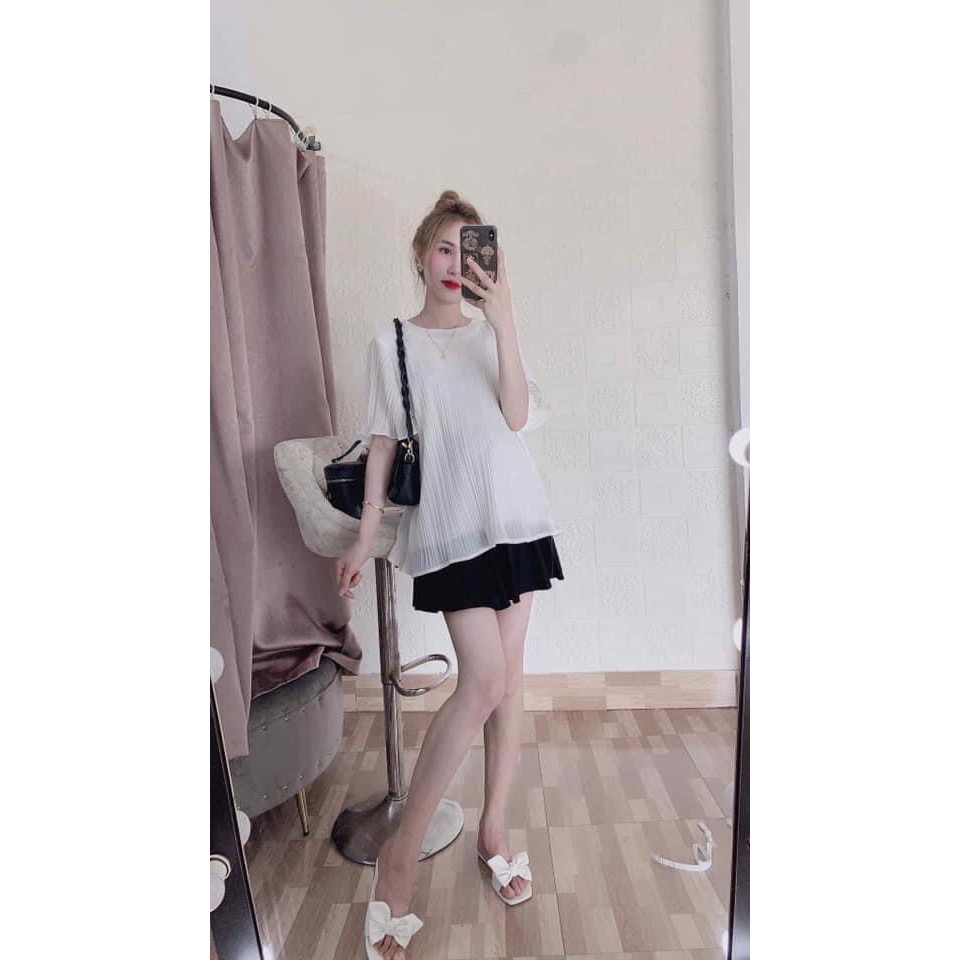 Áo bầu dáng suông xếp ly cực đẹp