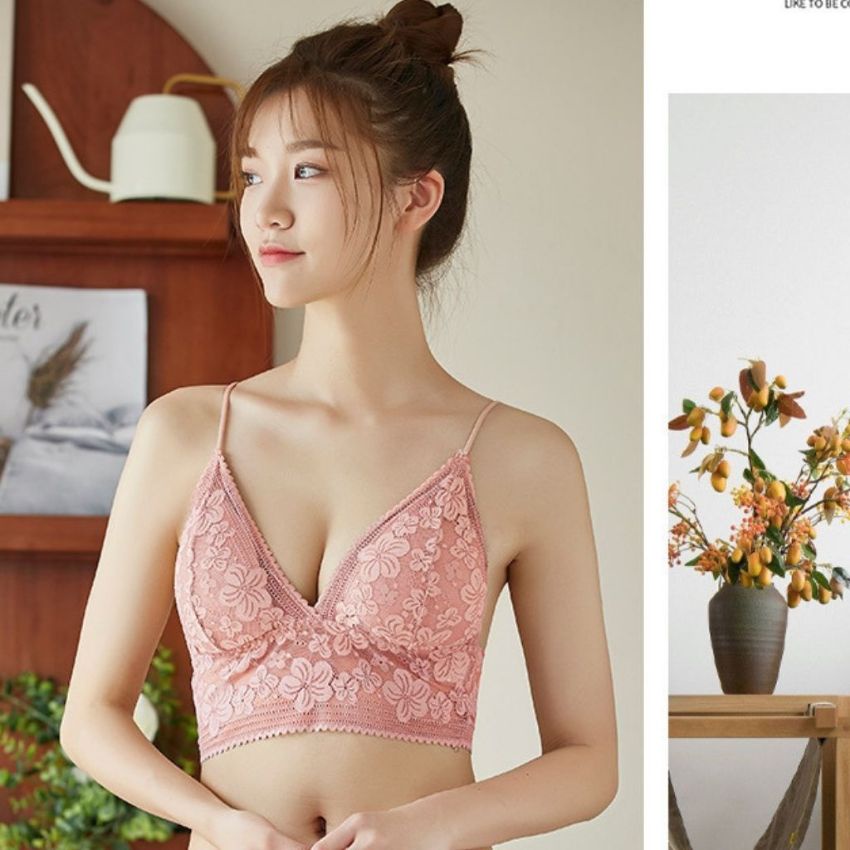 Áo bra kiểu Bralette 2 dây ren hoa sexy, áo lót nữ không gọng họa tiết cực đẹp gợi cảm và quyến rũ B3052