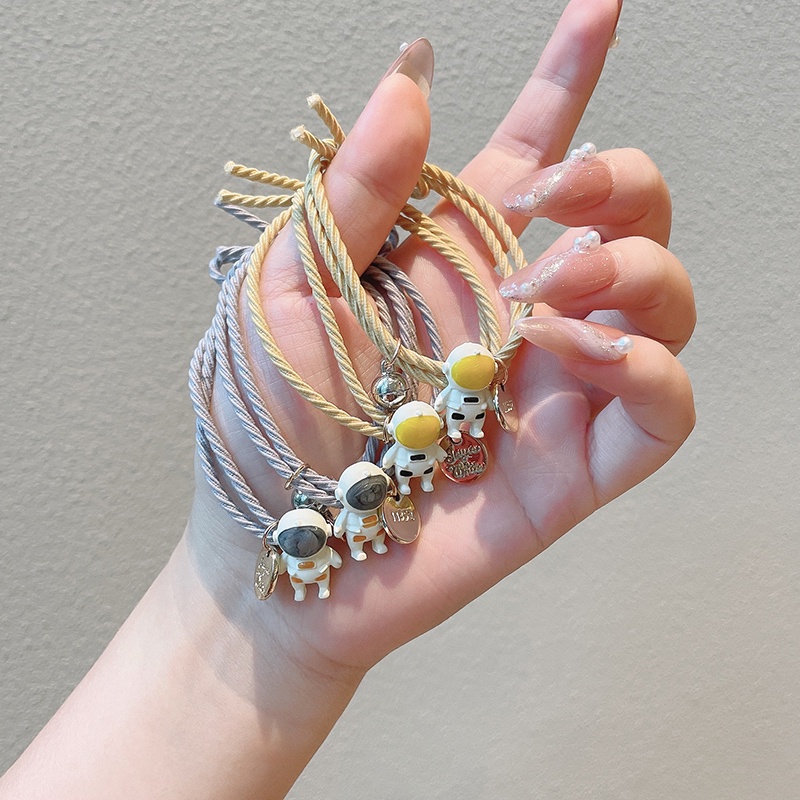 Bộ 2 vòng đeo tay mặt hình phi hành gia đơn giản cho cặp đôi