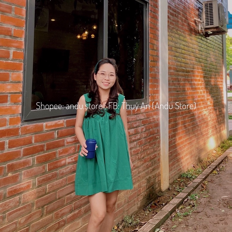 Đầm nữ 2 dây bản to ⚡ANDU STORE⚡️ Váy babydoll 2 dây, đầm xuông 4 màu.