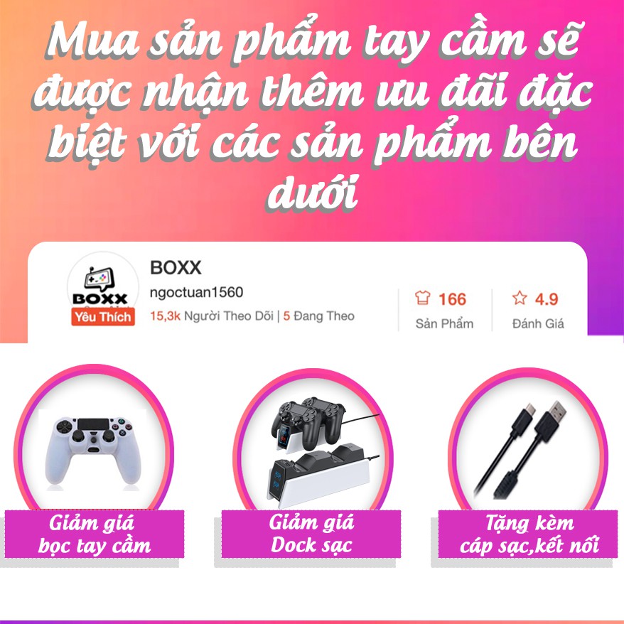 Tay cầm Ps4 Slim/Pro chính hãng 2nd nhiều màu, tay cầm ps4 dualshock kèm quà tặng