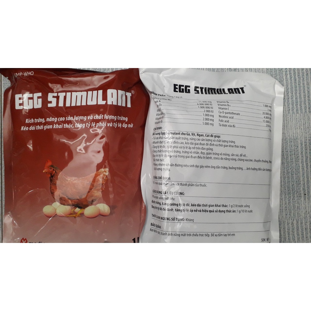 Egg stimulant kg. Cho Gà Đẻ Nhiều, Trứng To, Đều, Đẹp, kéo dài chu kỳ đẻ, bền mái, tăng tỷ lệ phôi và tỷ lệ ấp nở