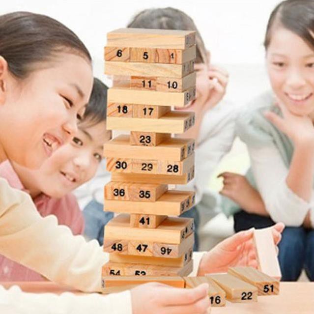 Bộ trò chơi rút gỗ 54 thanh giúp bạn vui vẻ và thư giãn