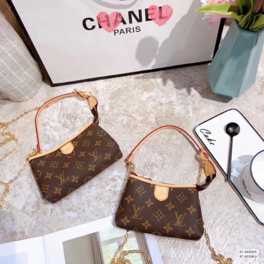 Túi đeo vai họa tiết L.V, 💖FREESHIP💖,size 18 cm