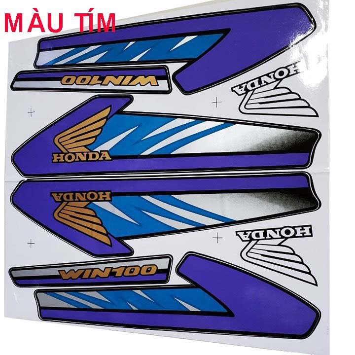 BỘ TEM XE WIN 100- NHIỀU MÀU