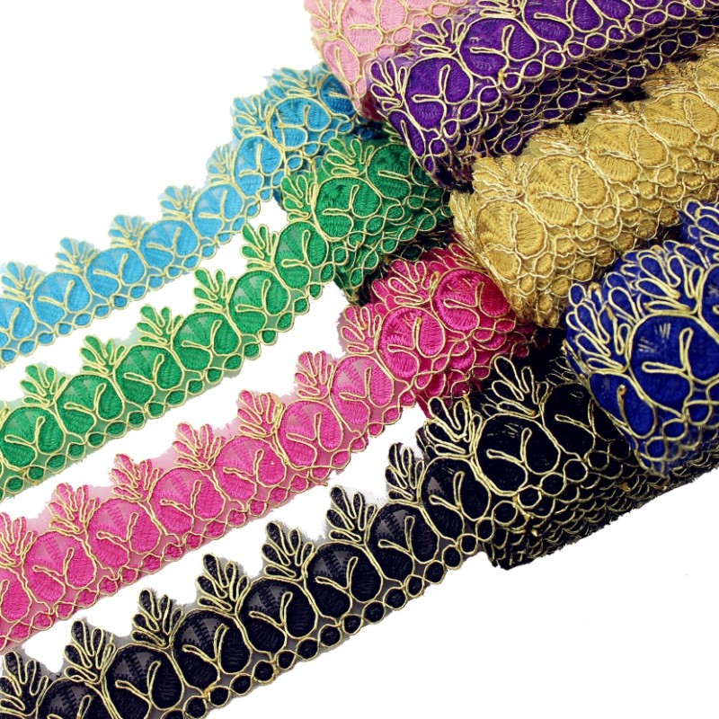 Cuộn Dây Ren Tua Rua Dài 5cm Rộng 3Yards Dùng Làm Đồ Thủ Công Đa Năng Tiện Dụng