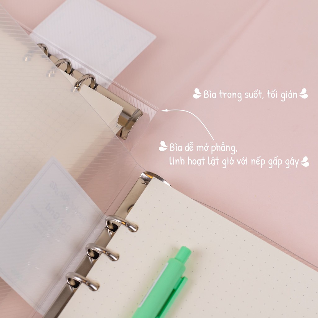 (Tạm hết hàng)SỔ CÒNG KLONG A5 CARO/DOT 100 TỜ ĐỊNH LƯỢNG CAO