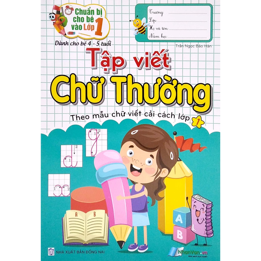Sách Tập Viết Chữ Thường - Theo Mẫu Chữ Viết Cải Cách Lớp 1