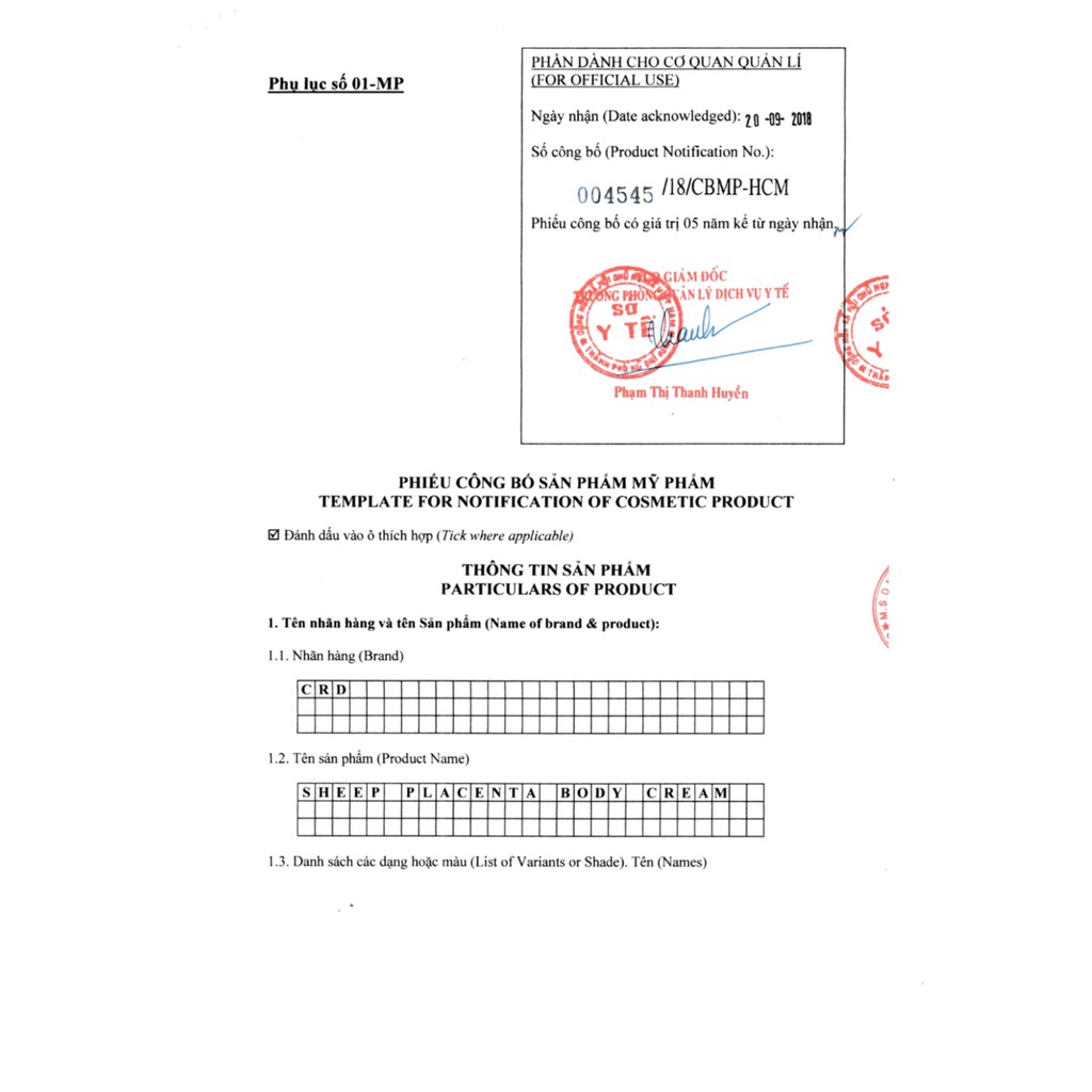 Kem BODY Nhau Thai Cừu CRD - Trắng Bật Tone - Không Bết Rít | BigBuy360 - bigbuy360.vn