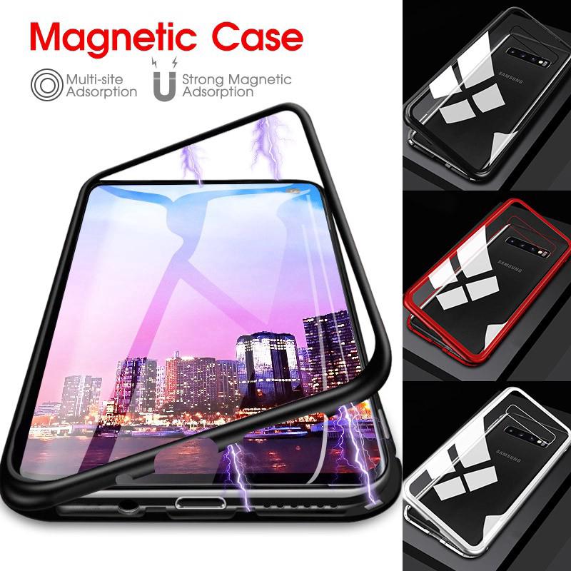 Ốp lưng có nắp kim loại thời trang cho điện thoại Samsung Galaxy S10 Plus Note 9 8 S9 S8 Plus