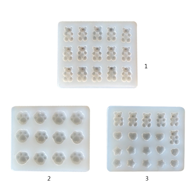 Set 1/ 3 khuôn silicone tạo hình tự làm mặt dây chuyền/ kẹp tóc DIY