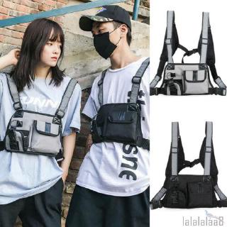 ☆➔❤Nylon Chest Rig Bag Vest Hip Hop Streetwear Functional Tactical Harness Chest