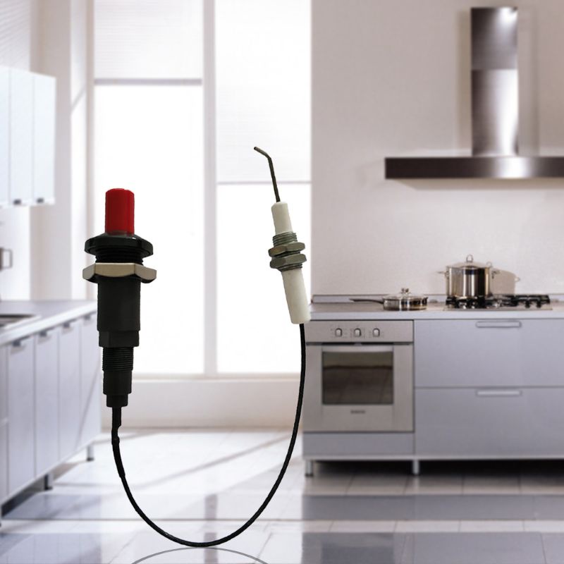 Bộ đánh lửa Piezo 30cm có nút nhấn và dây cáp cho bếp gas nhà bếp
