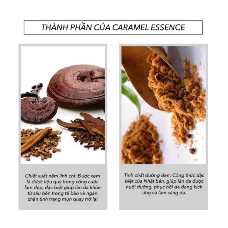 Serum Caramel Essence xoá mụn detox mờ thâm cam kết hiệu quả