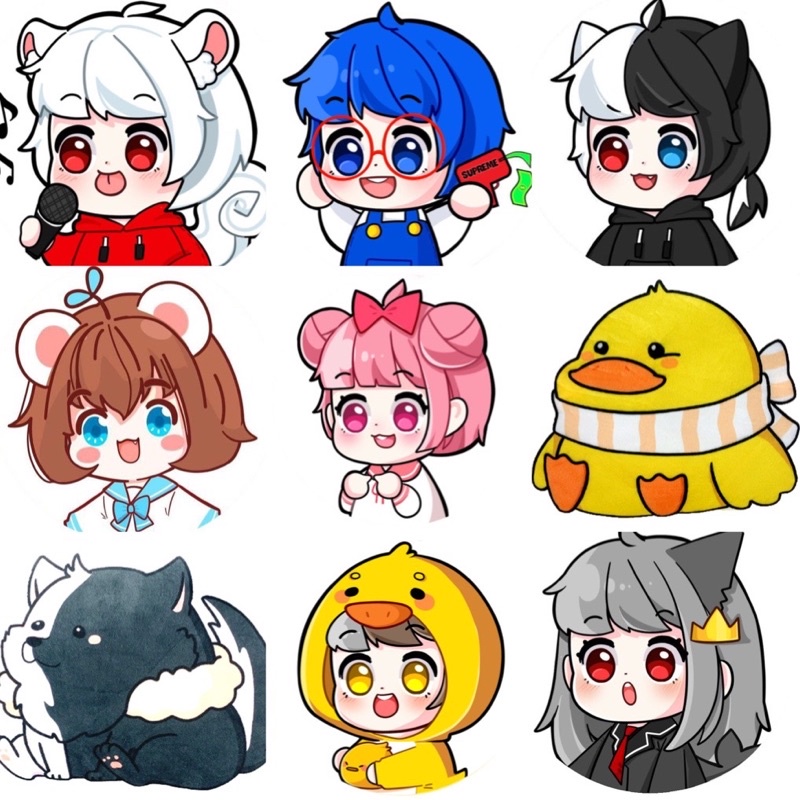 combo 31 sticker hero team ép lụa khác nhau/ hình dán hero team