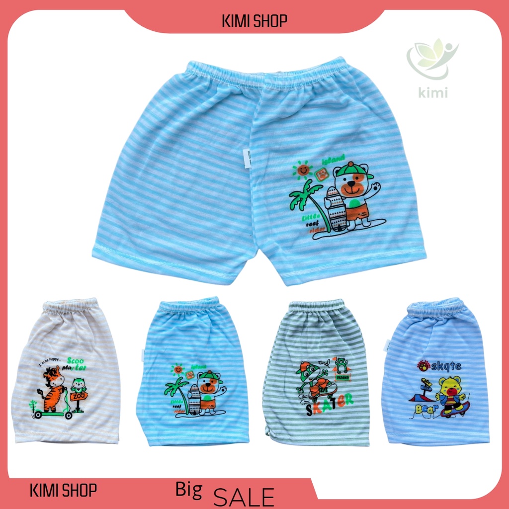 Sét 10 quần chục đùi cộc cotton co dãn cho bé trai bé gái trẻ sơ sinh size đến 8kg kimi