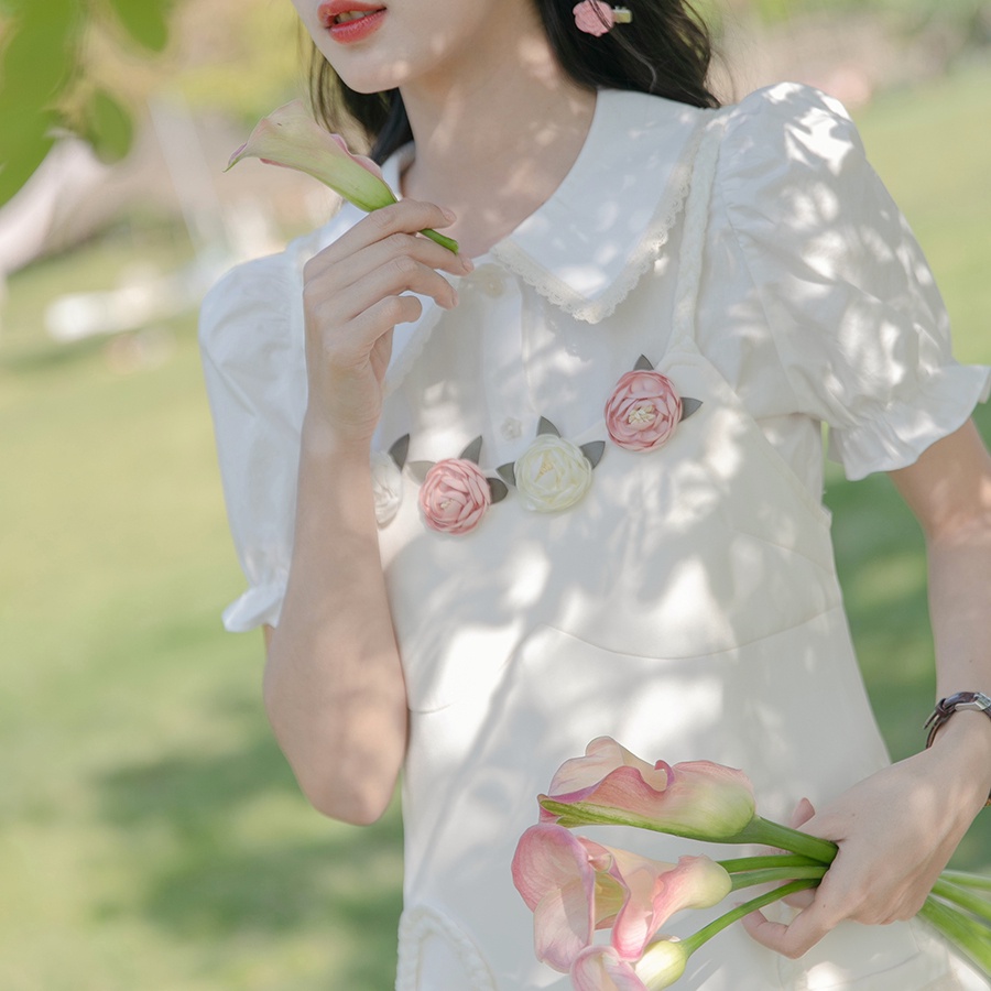 Đầm PERTY cổ búp bê thời trang mùa hè Hàn Quốc ngọt ngào dành cho nữ