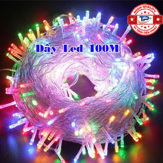 Dây đèn Led dài 100m  nhấp nháy nhiều màu dùng trang trí Gia Đình, Quán, Noel, ... Chúc Mừng Năm Mới Tết 2023