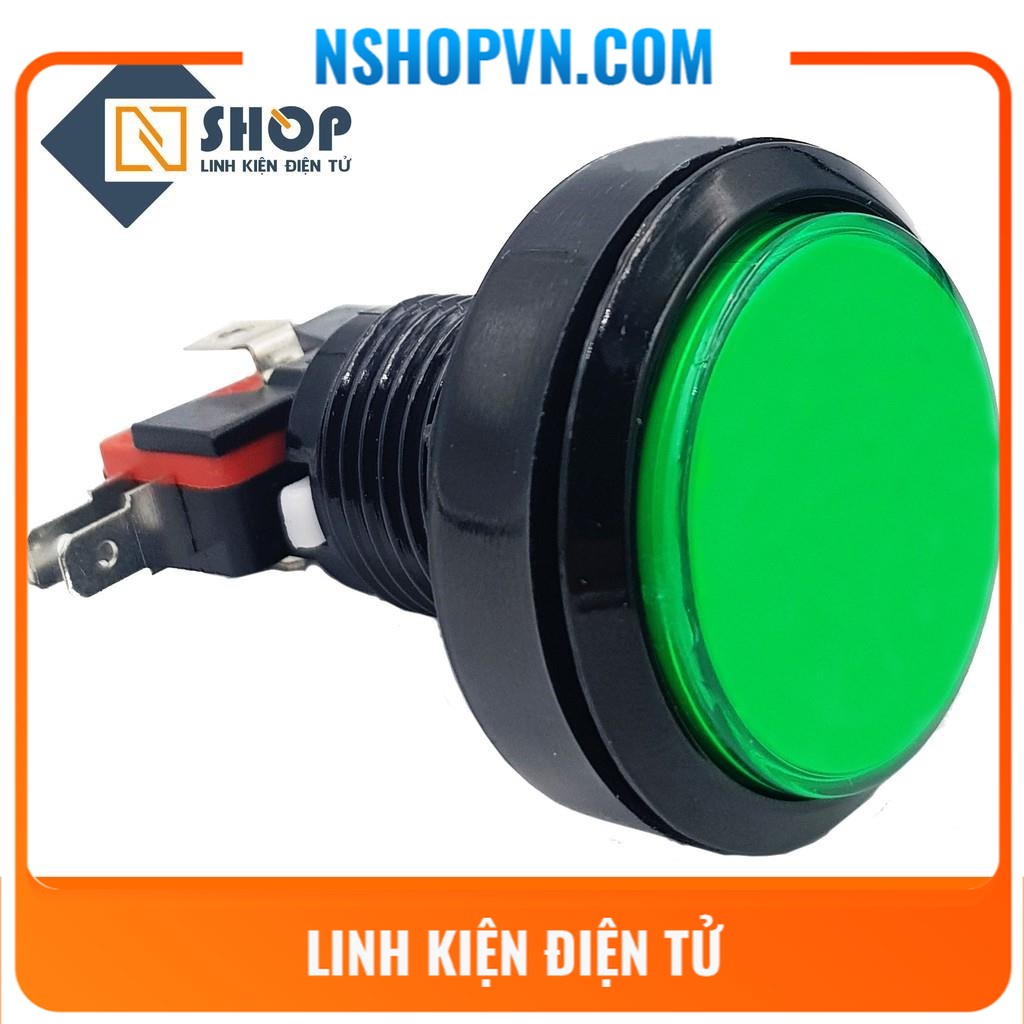 Nút nhấn điều khiển trò chơi mặt nút tròn 33mm, 45mm màu đỏ, màu xanh lá