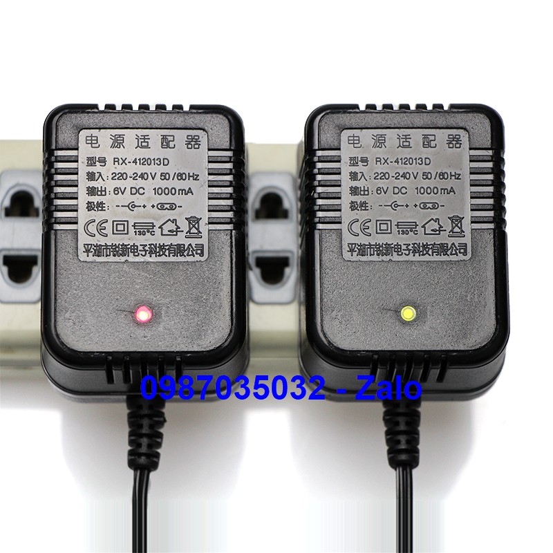 Sạc xe hơi - xe ô tô - xe máy điện trẻ em 6V