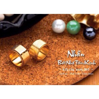 Combo vòng tay nhẫn titan bát nhã tâm kinh -168-OXUI6
