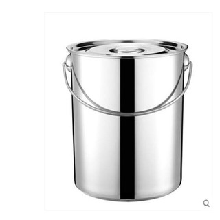 Xô inox đựng đồ tiện dụng ☃Thùng đựng súp bằng thép không gỉ dày dặn có nắp đậy tiện lợi