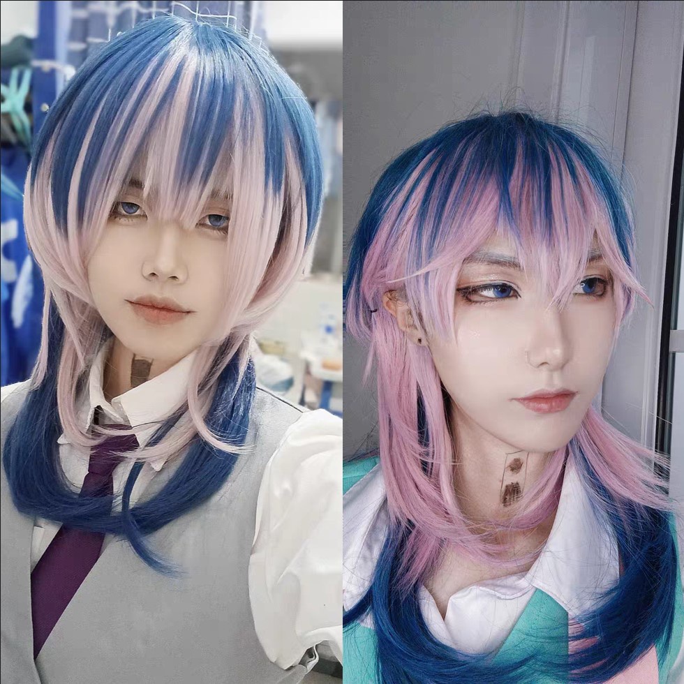 Wig/tóc giả cosplay Rindou Haitani vàng hồng Tokyo Revengers