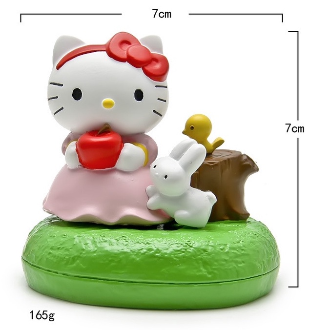 Mô Hình Búp Bê Mèo Hello Kitty Ngồi Trên Rừng Sâu Phiên Bản Hàn Quốc Sáng Tạo