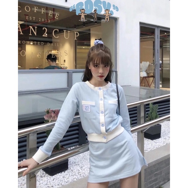 |PINEL SET| Set tiểu thư xanh dương banda TLÉA