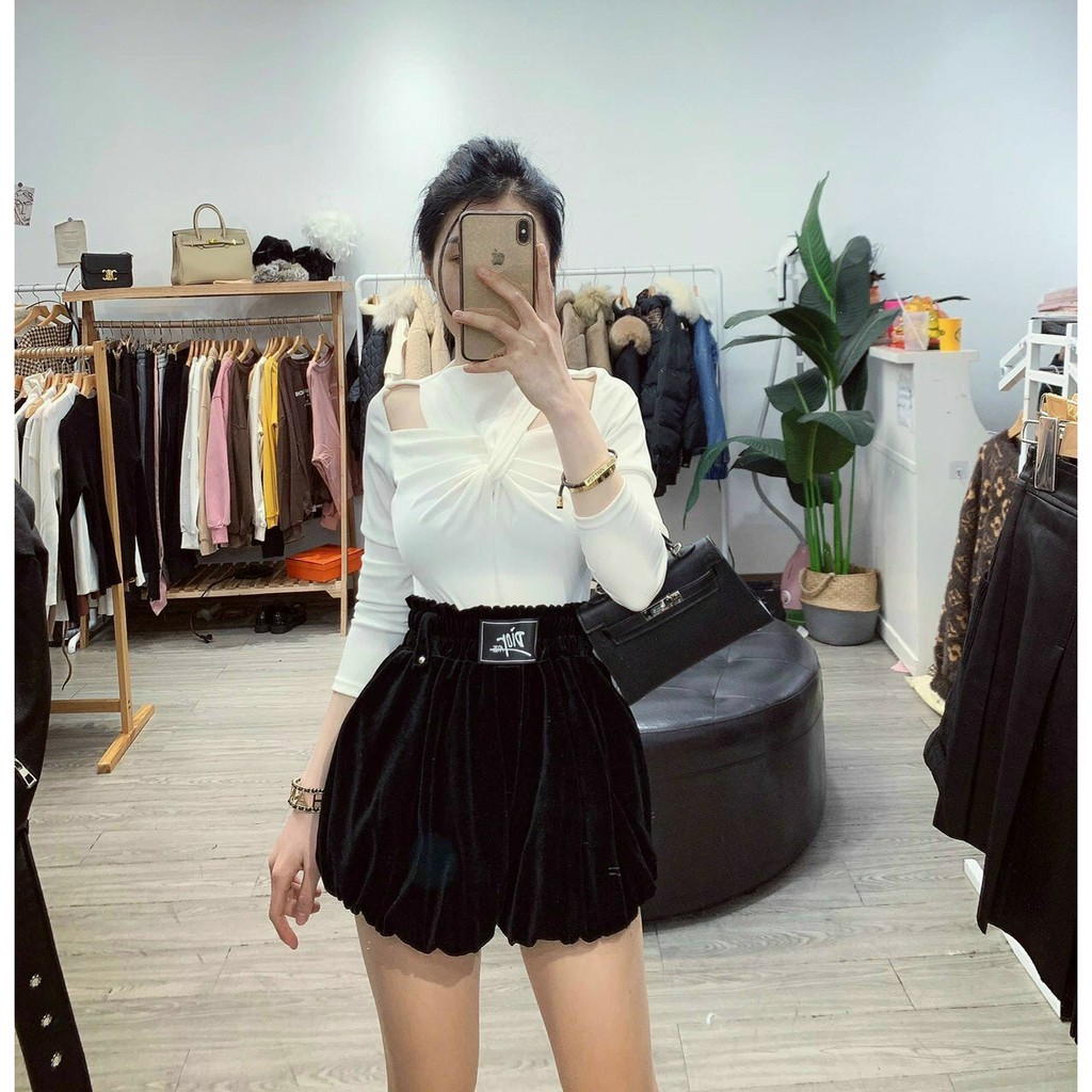 [MẪU MỚI] Áo Thun Tay Dài Xoắn Ngực Thun Borip Thích Hợp Mặc Đi Tiệc Đi Làm Đi Chơi