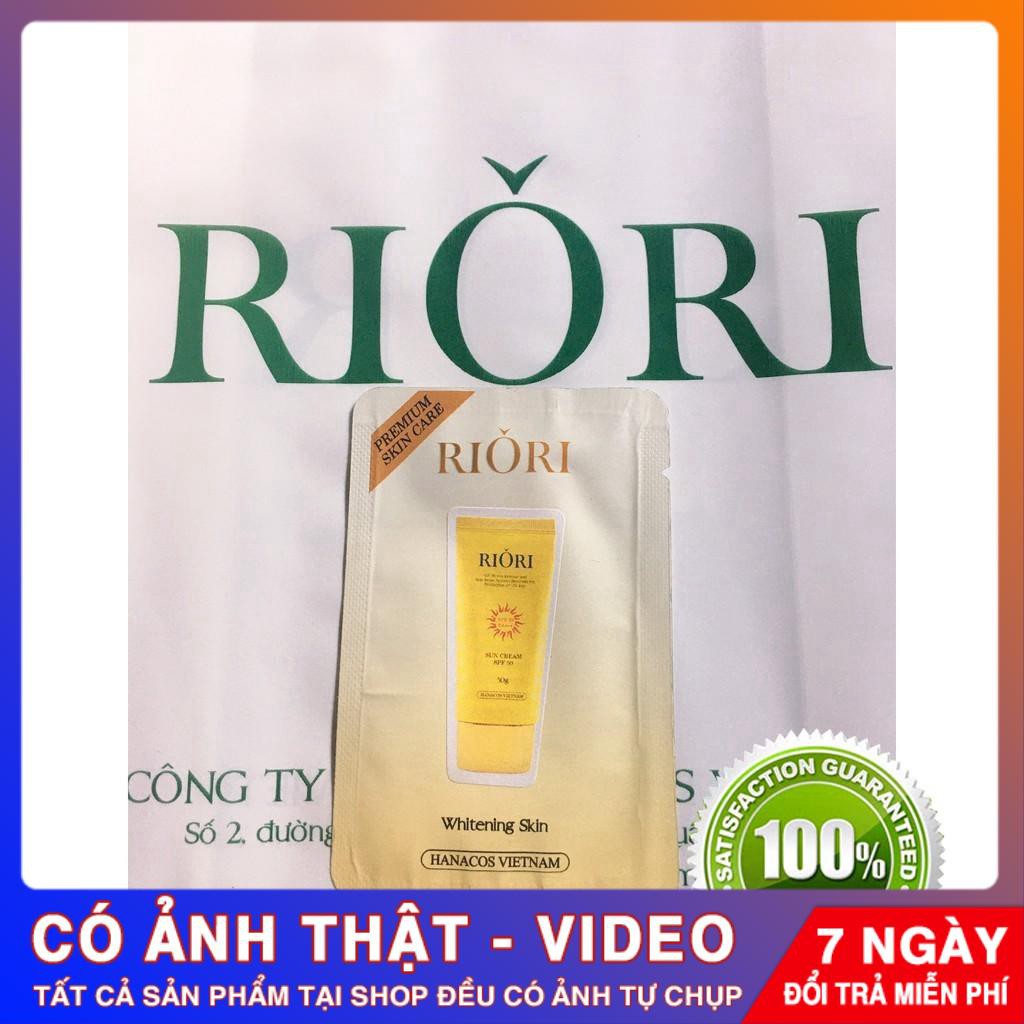 KEM CHỐNG NẮNG RIORI SUN CREAM SPF50  dưỡng trắng da, ngăn ngừa lão hóa, giảm nếp nhăn trên da.