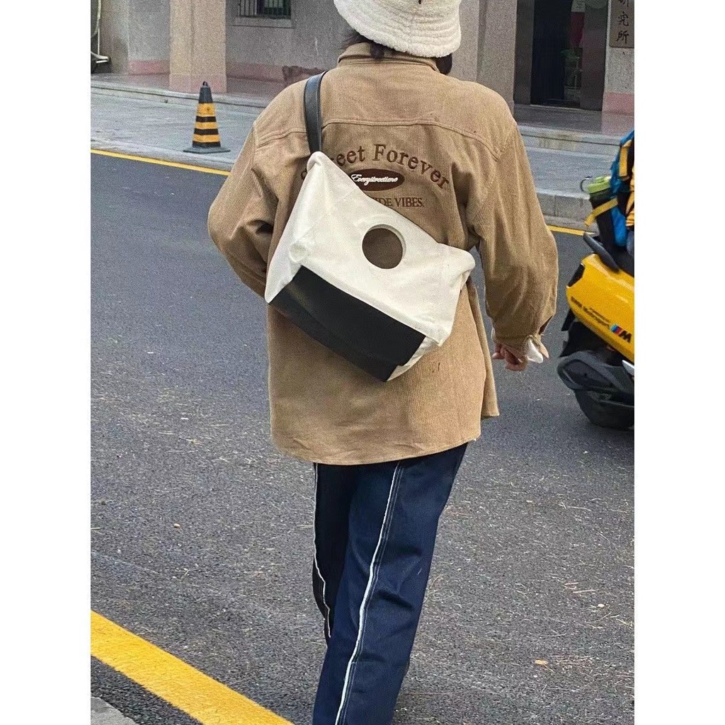 Túi Tote Đeo Vai Vải Canvas Cỡ Lớn Thiết Kế Dễ Thương
